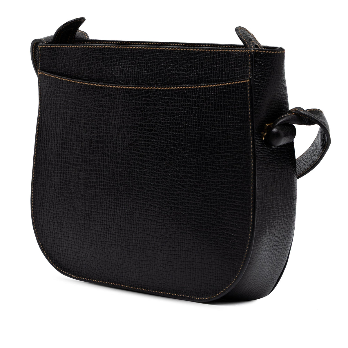LOEWE Textured Leather Shoulder Bag — Black
