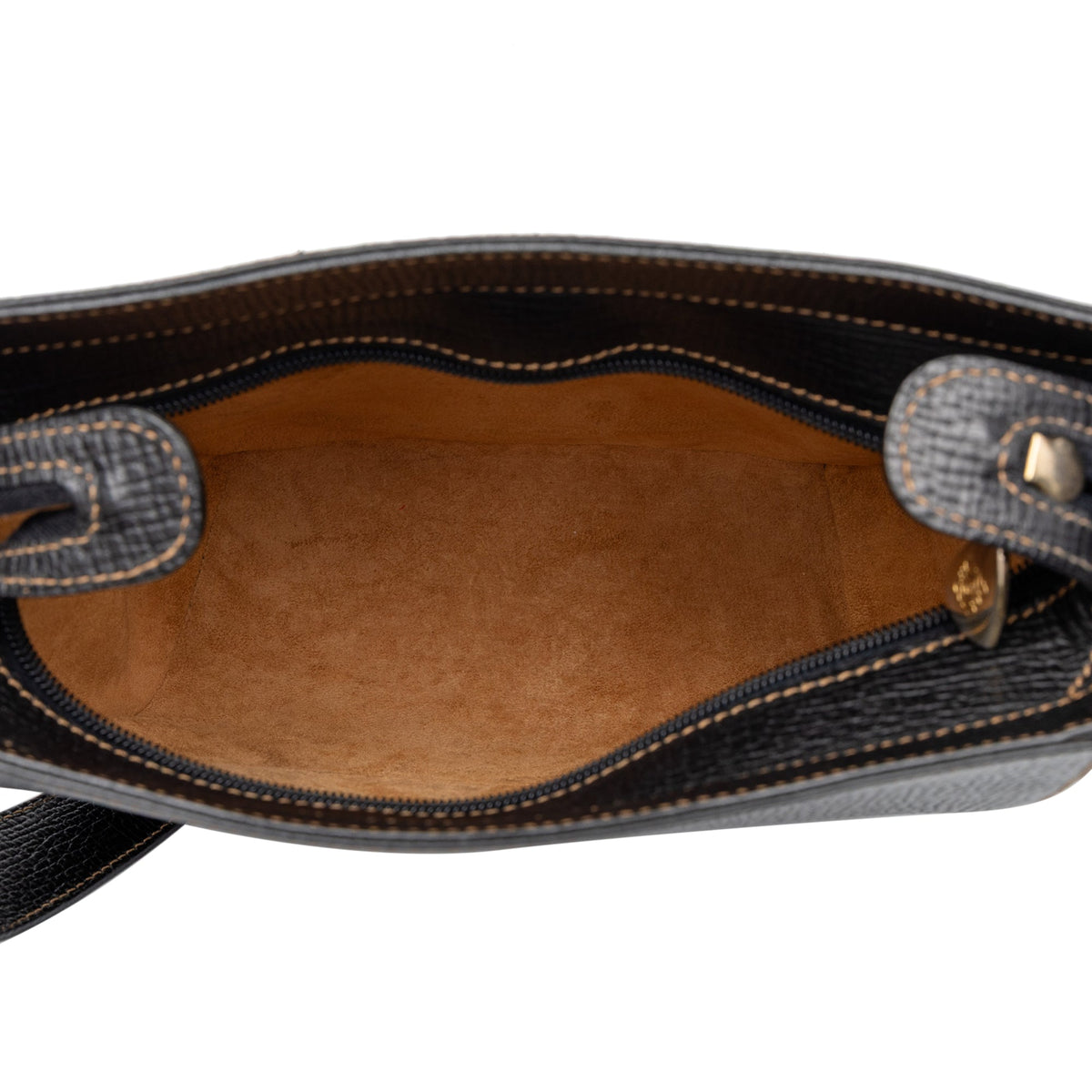 LOEWE Textured Leather Shoulder Bag — Black