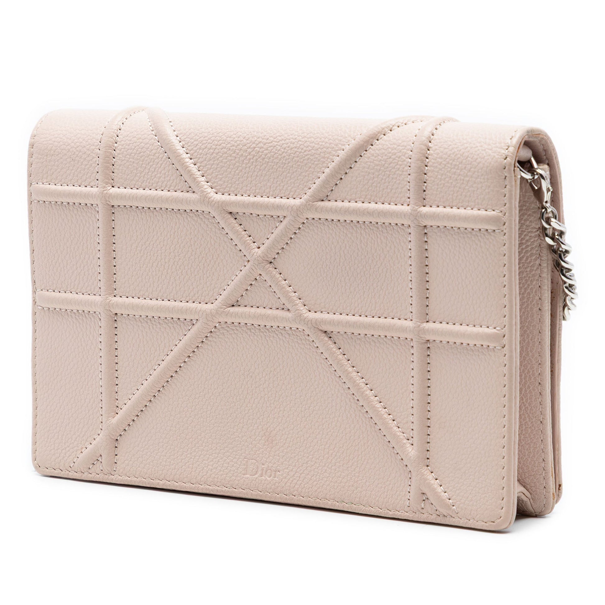 Dior Grained Calfskin Diorama Wallet on Chain