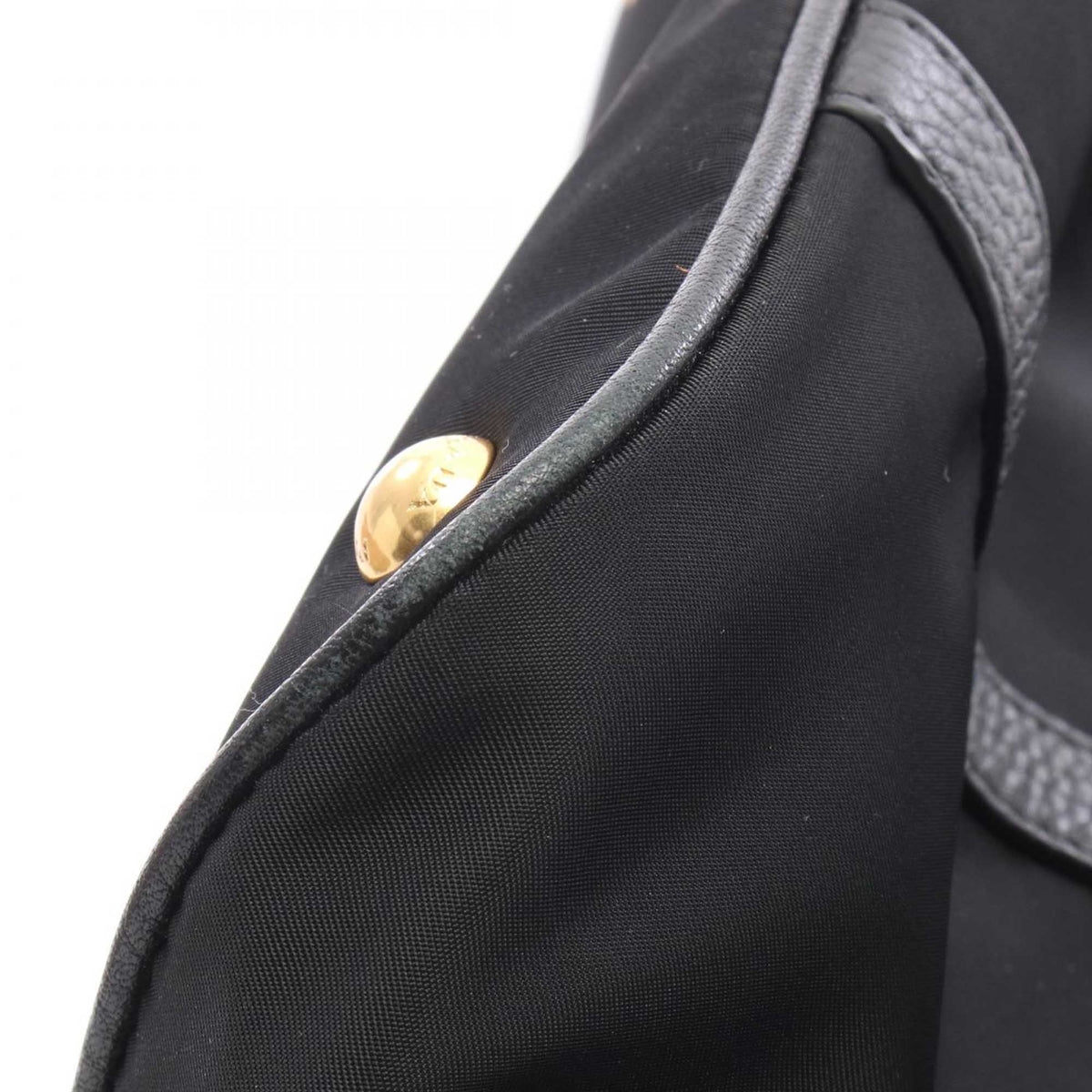 Prada Vitello Daino Trimmed Tessuto Satchel