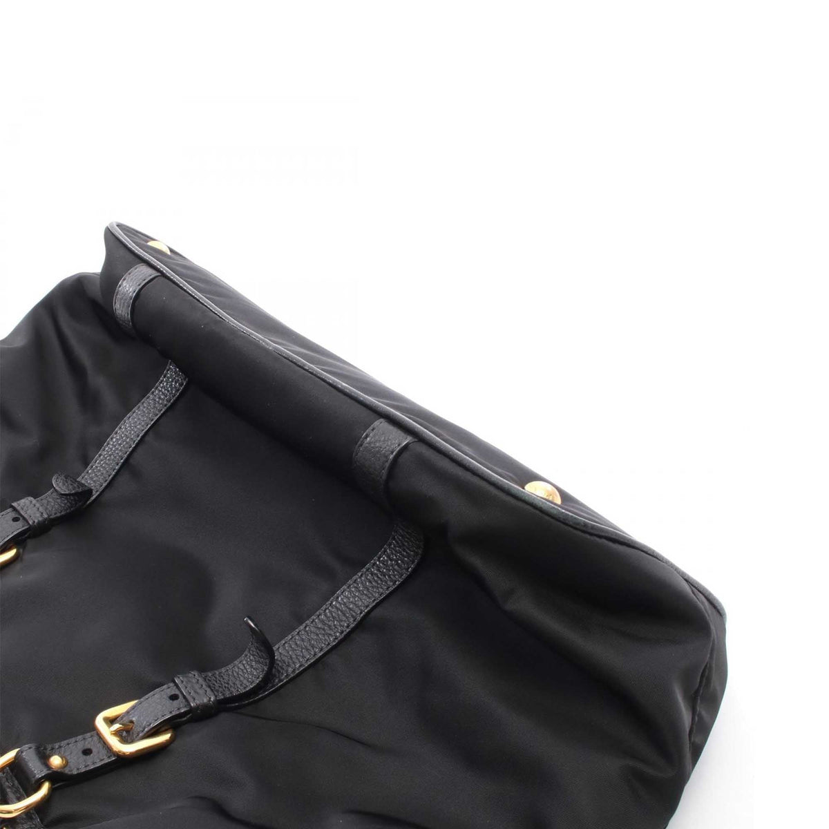 Prada Vitello Daino Trimmed Tessuto Satchel