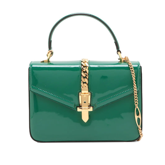 Gucci Mini Patent Sylvie 1969 Top Handle Bag