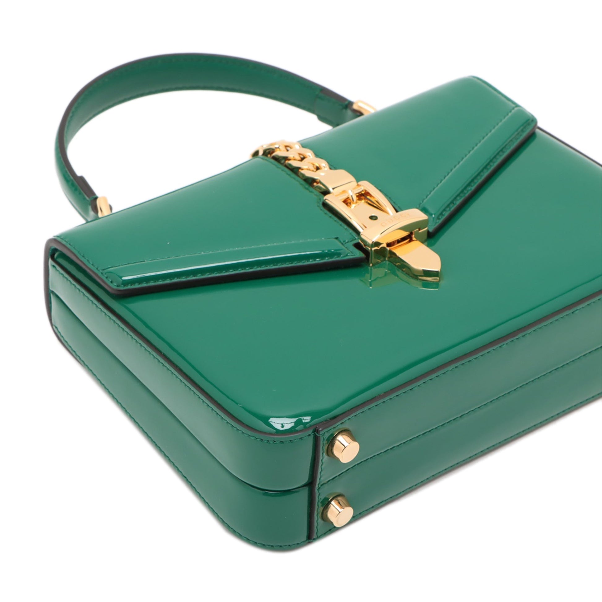 Gucci Mini Patent Sylvie 1969 Top Handle Bag