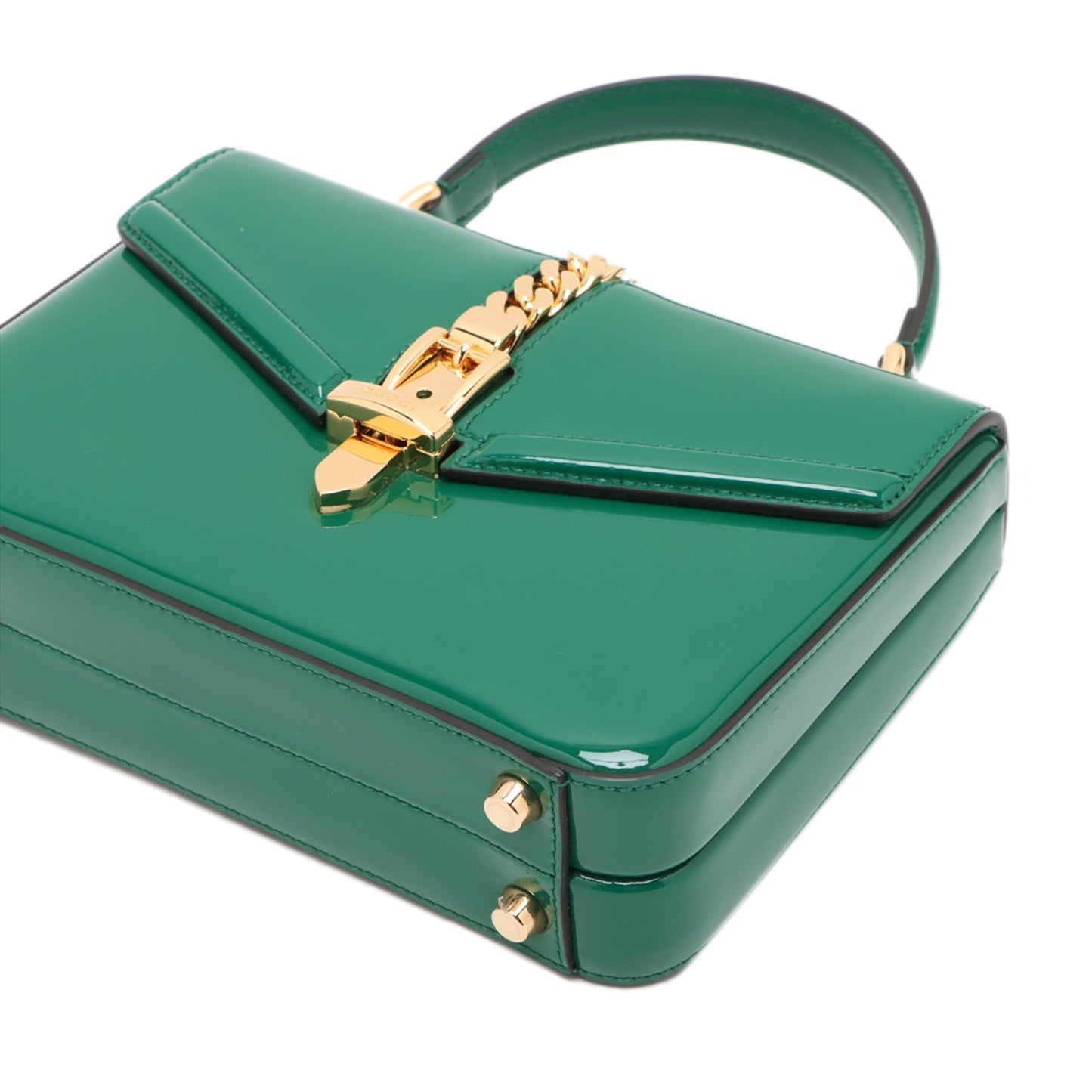 Gucci Mini Patent Sylvie 1969 Top Handle Bag