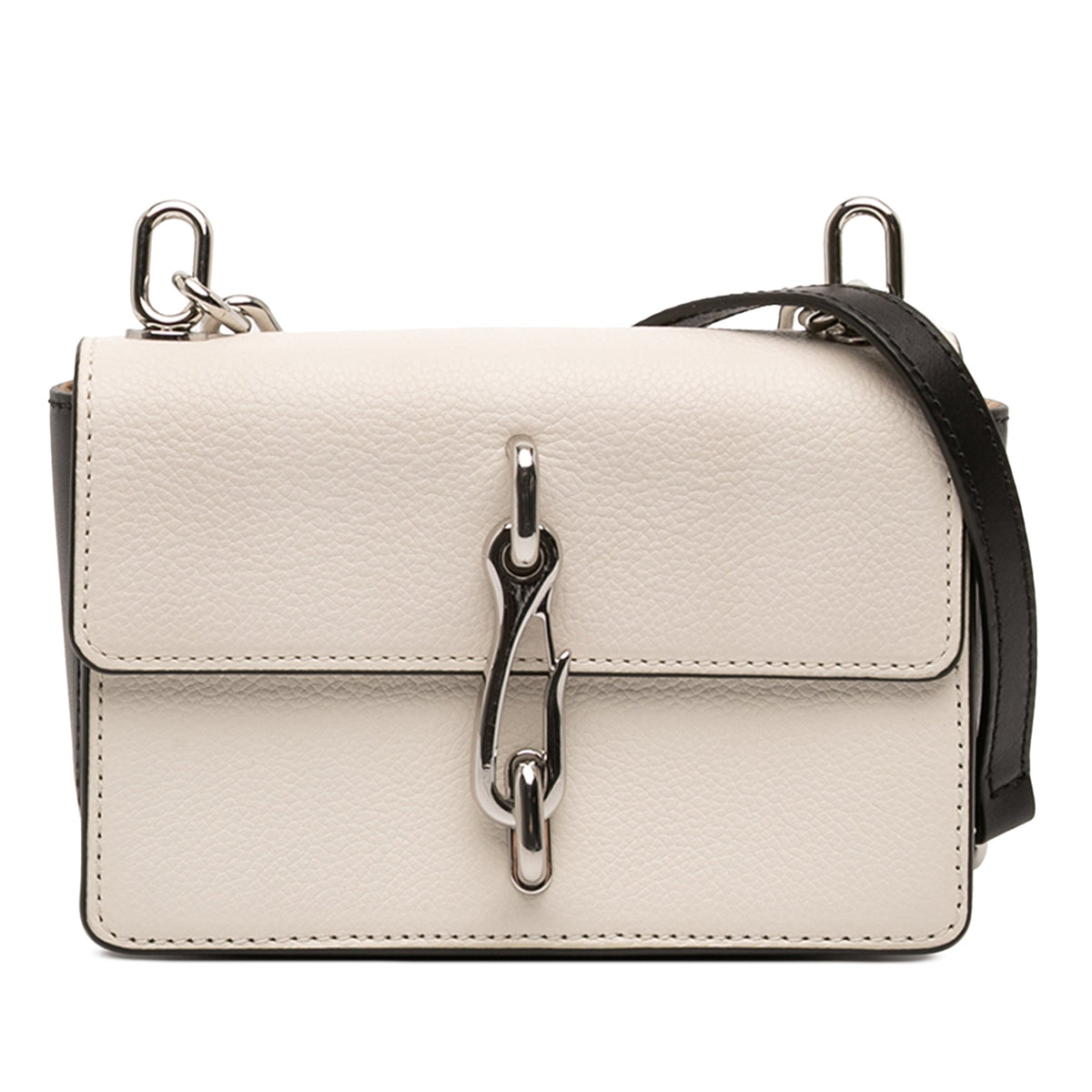 Alexander Wang Small Bicolor Leather Hook Crossbody — Black