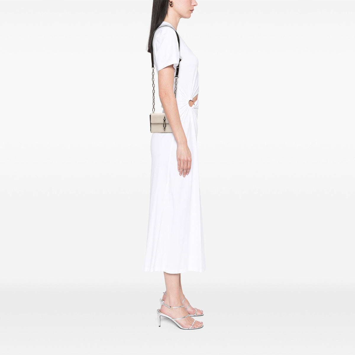 Alexander Wang Small Bicolor Leather Hook Crossbody — Black