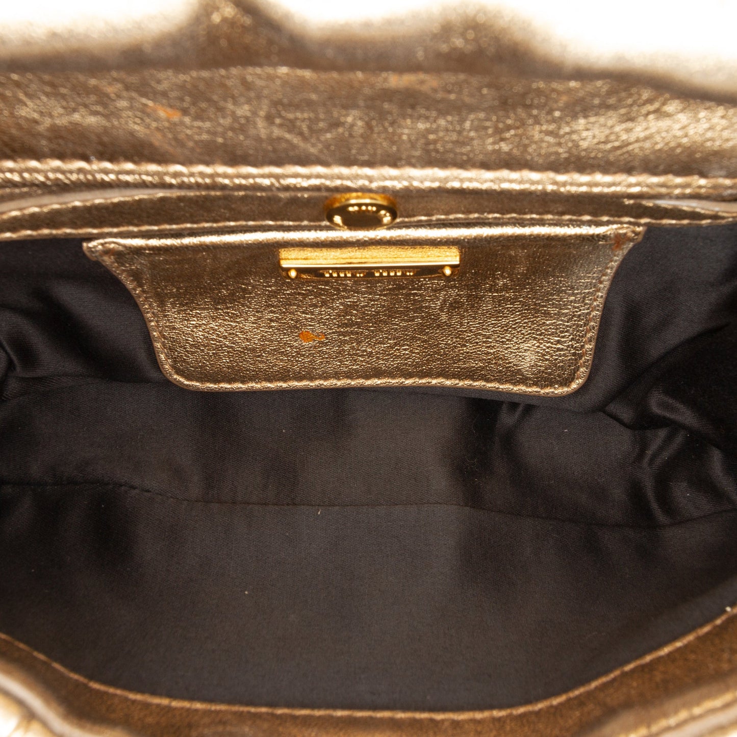 Miu Miu Metallic Matelasse Nappa Flap Crossbody