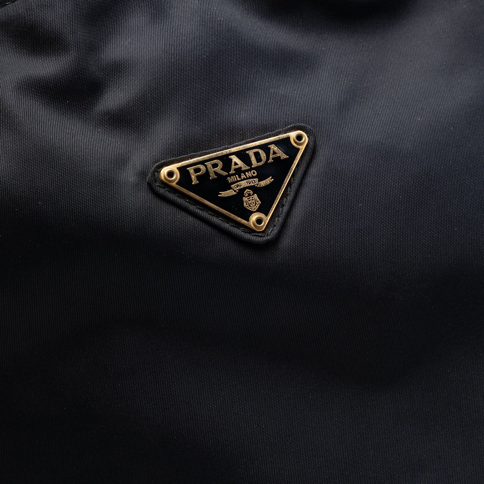 Prada Tessuto Beaded Handle Tote