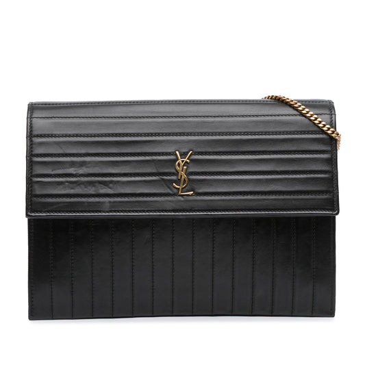 Saint Laurent Quilted Calfskin Victoire Chain Crossbody