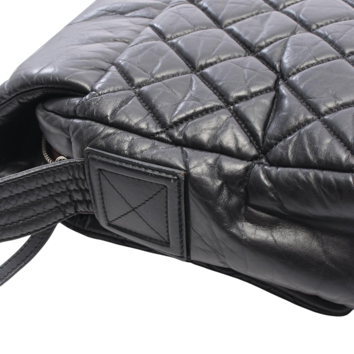 Chanel Large Quilted Aged Calfskin Coco Cocoon Messenger Bag — Black