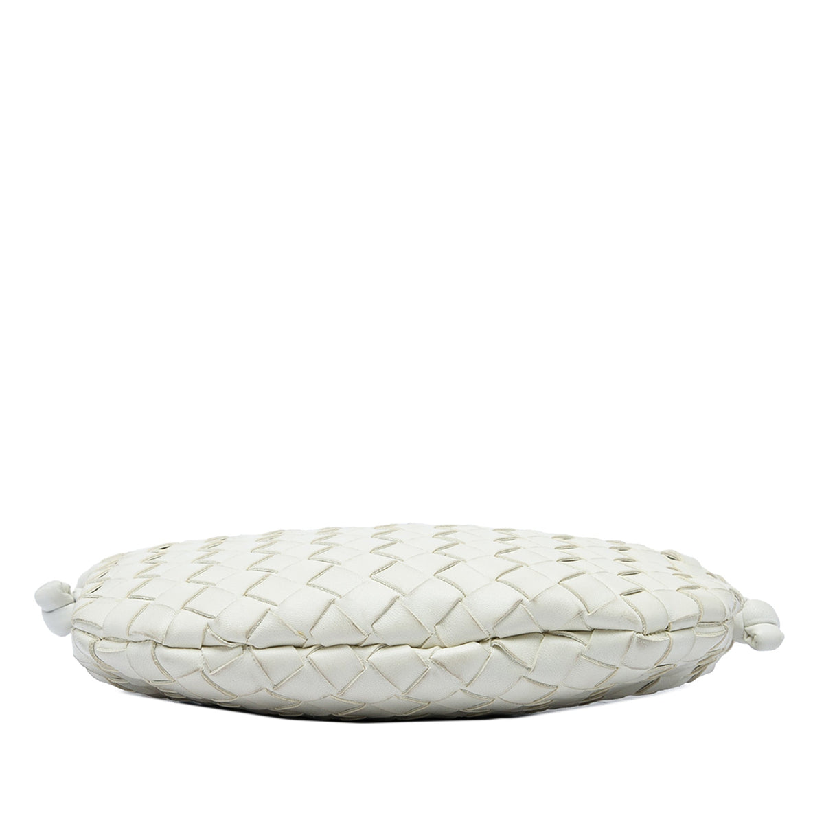 Bottega Veneta Small Lambskin Intrecciato Turn Pouch — White