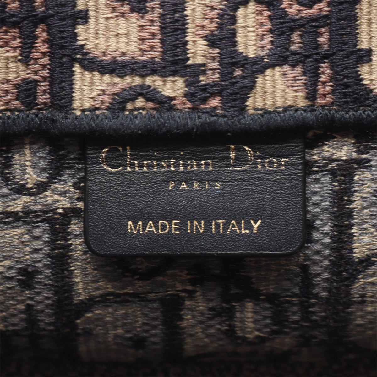 Dior Medium Oblique Embroidered Canvas Book Tote — Blue