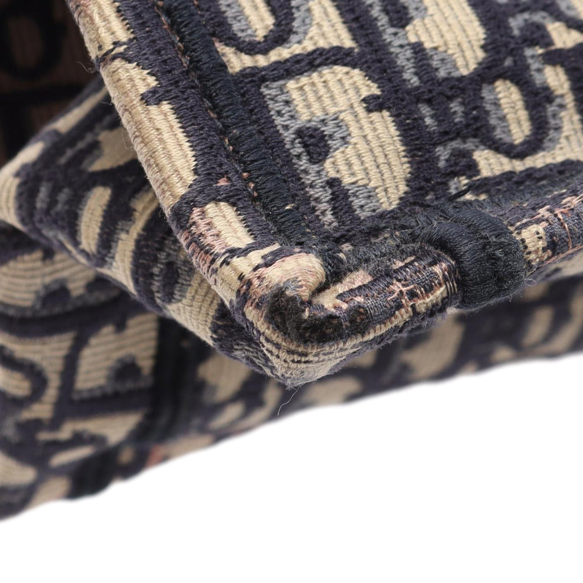 Dior Medium Oblique Embroidered Canvas Book Tote — Blue