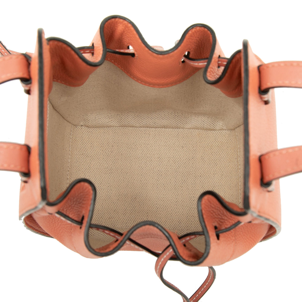 LOEWE Mini Grained Calfskin Drawstring Hammock Bag