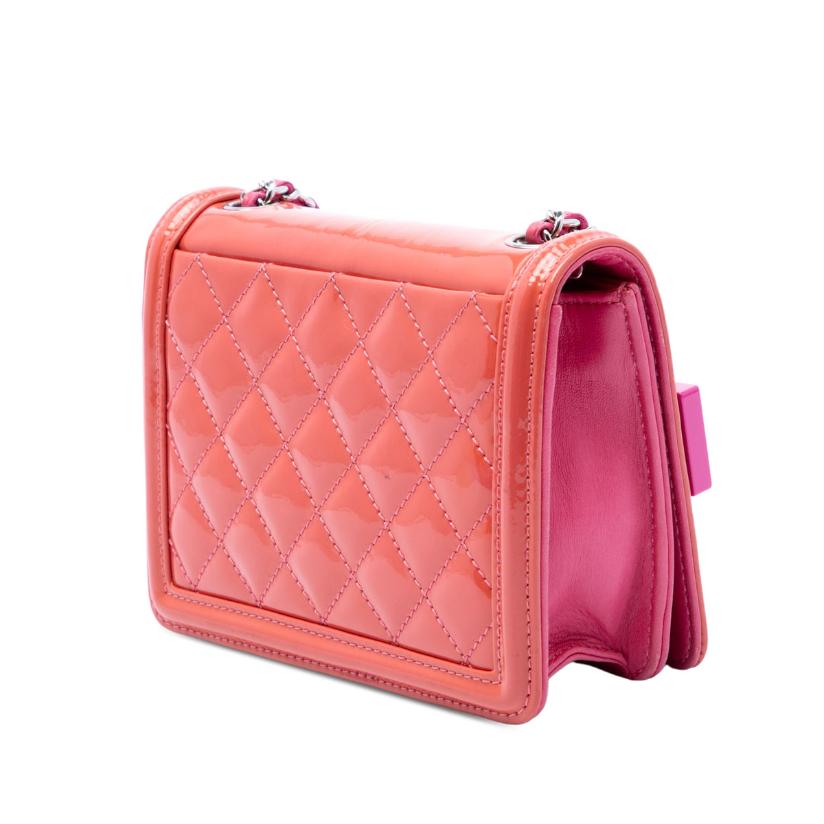 Chanel Mini Ombre Acrylic and Patent Boy Brick Flap