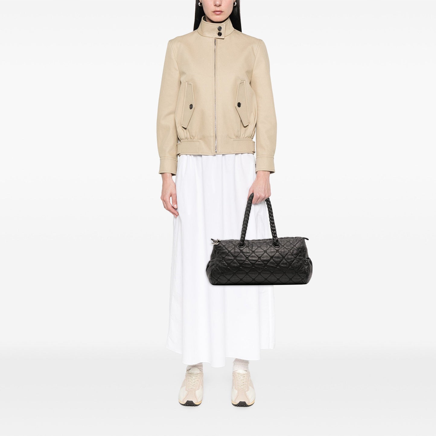 Chanel Quilted Lambskin Hidden Chain Bowler Bag
