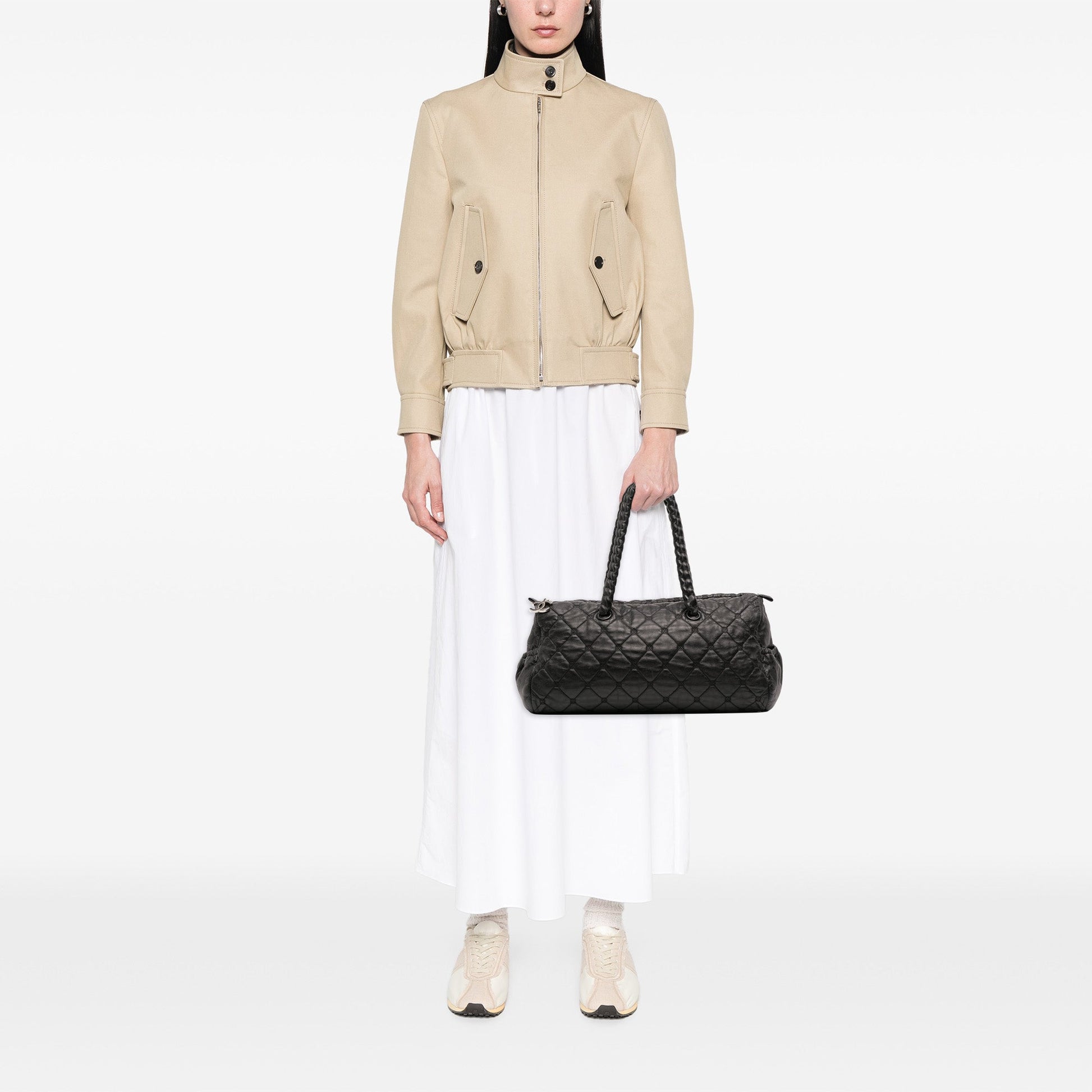 Chanel Quilted Lambskin Hidden Chain Bowler Bag