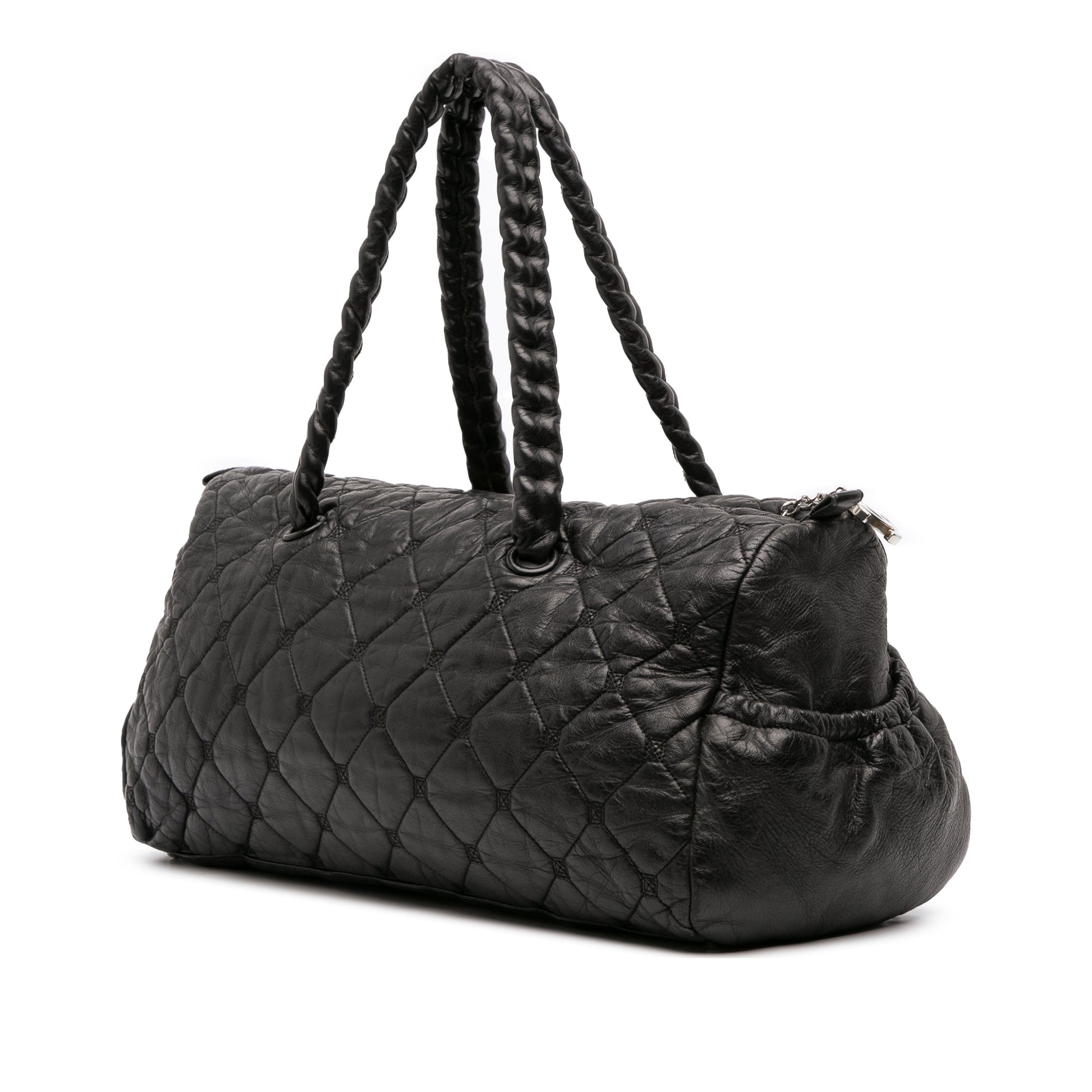 Chanel Quilted Lambskin Hidden Chain Bowler Bag