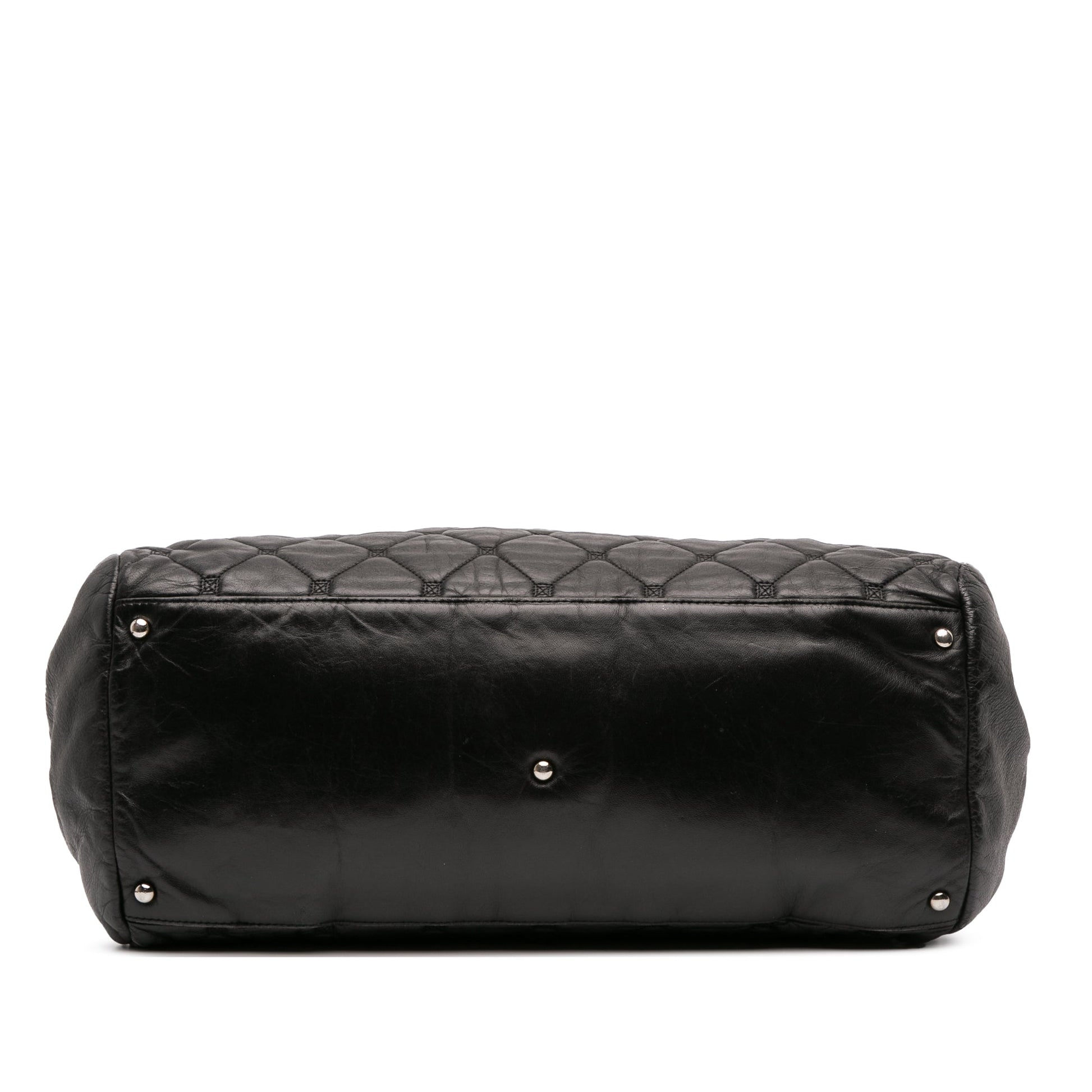 Chanel Quilted Lambskin Hidden Chain Bowler Bag