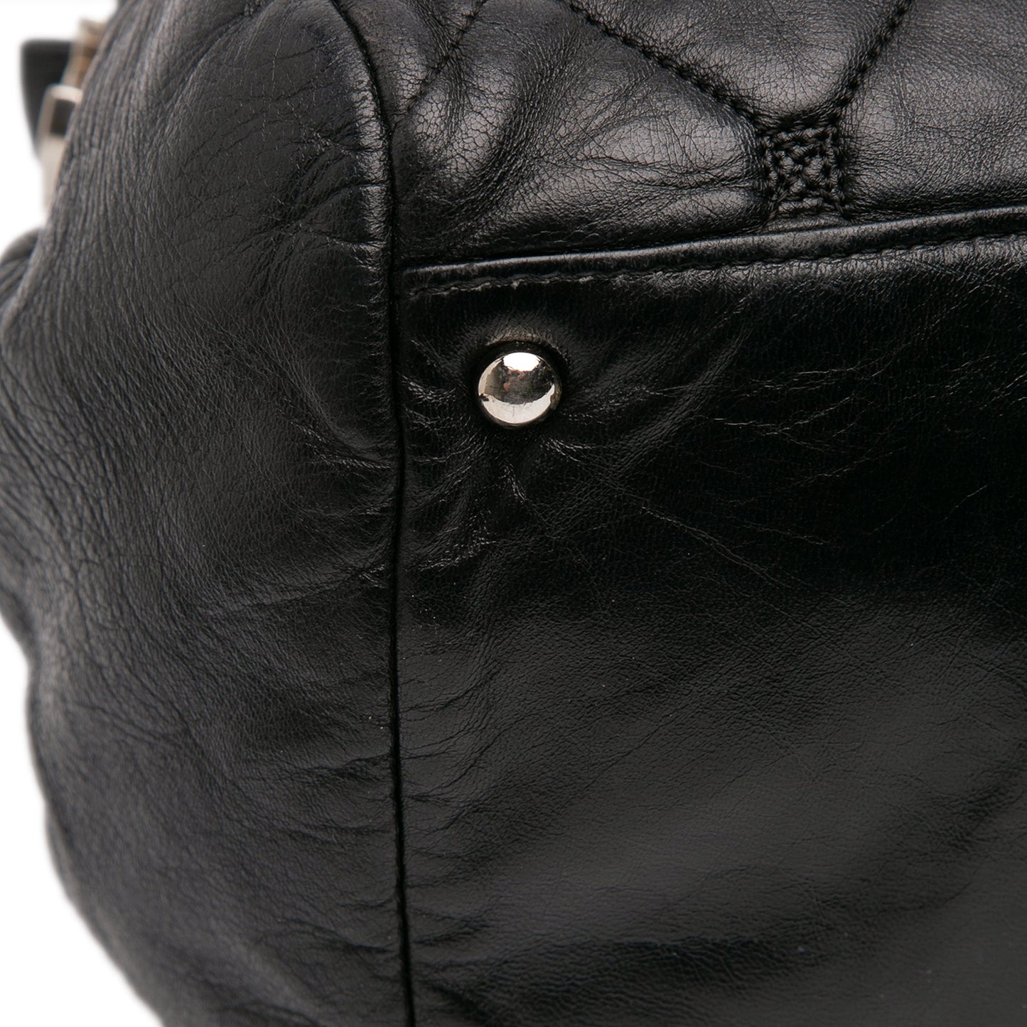Chanel Quilted Lambskin Hidden Chain Bowler Bag