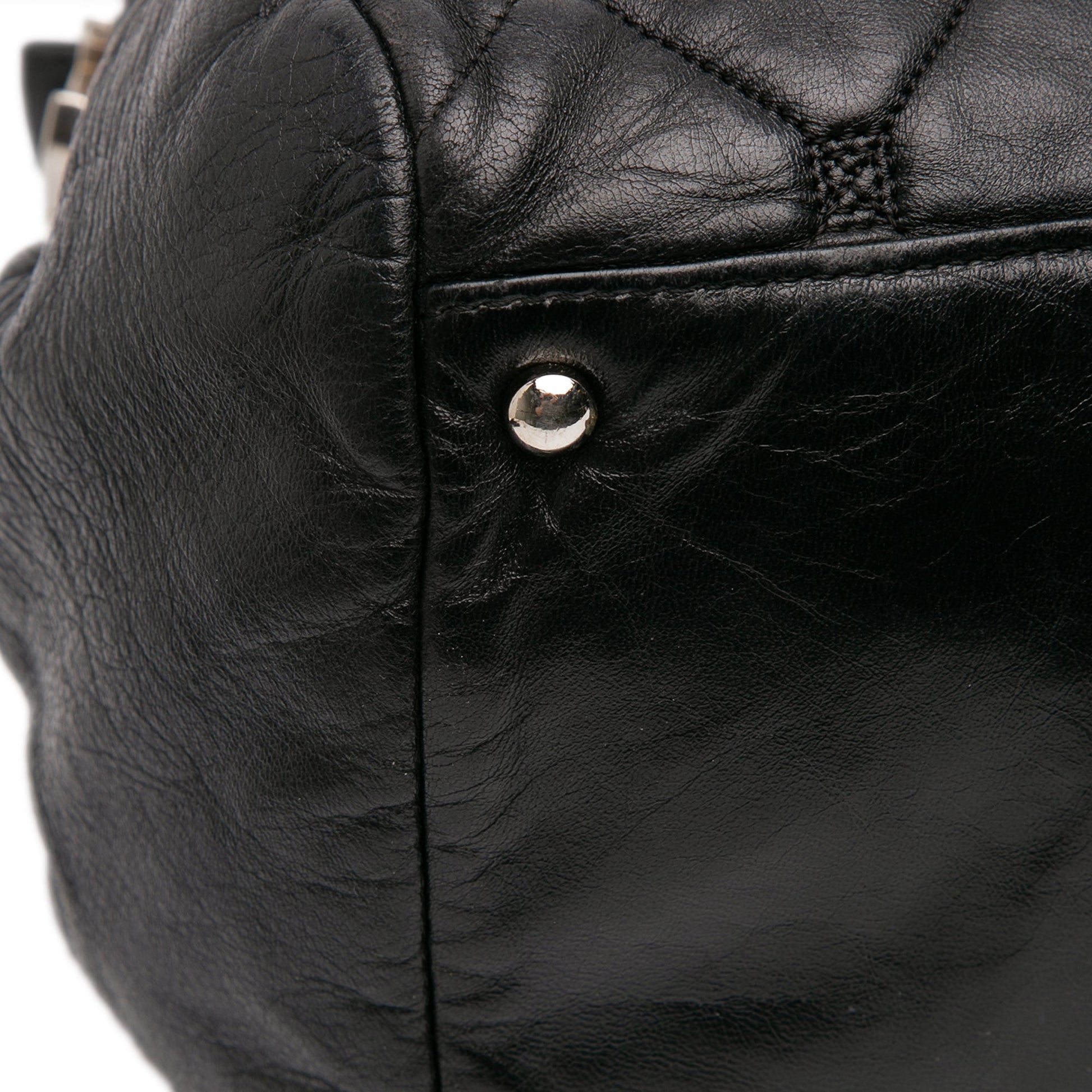 Chanel Quilted Lambskin Hidden Chain Bowler Bag