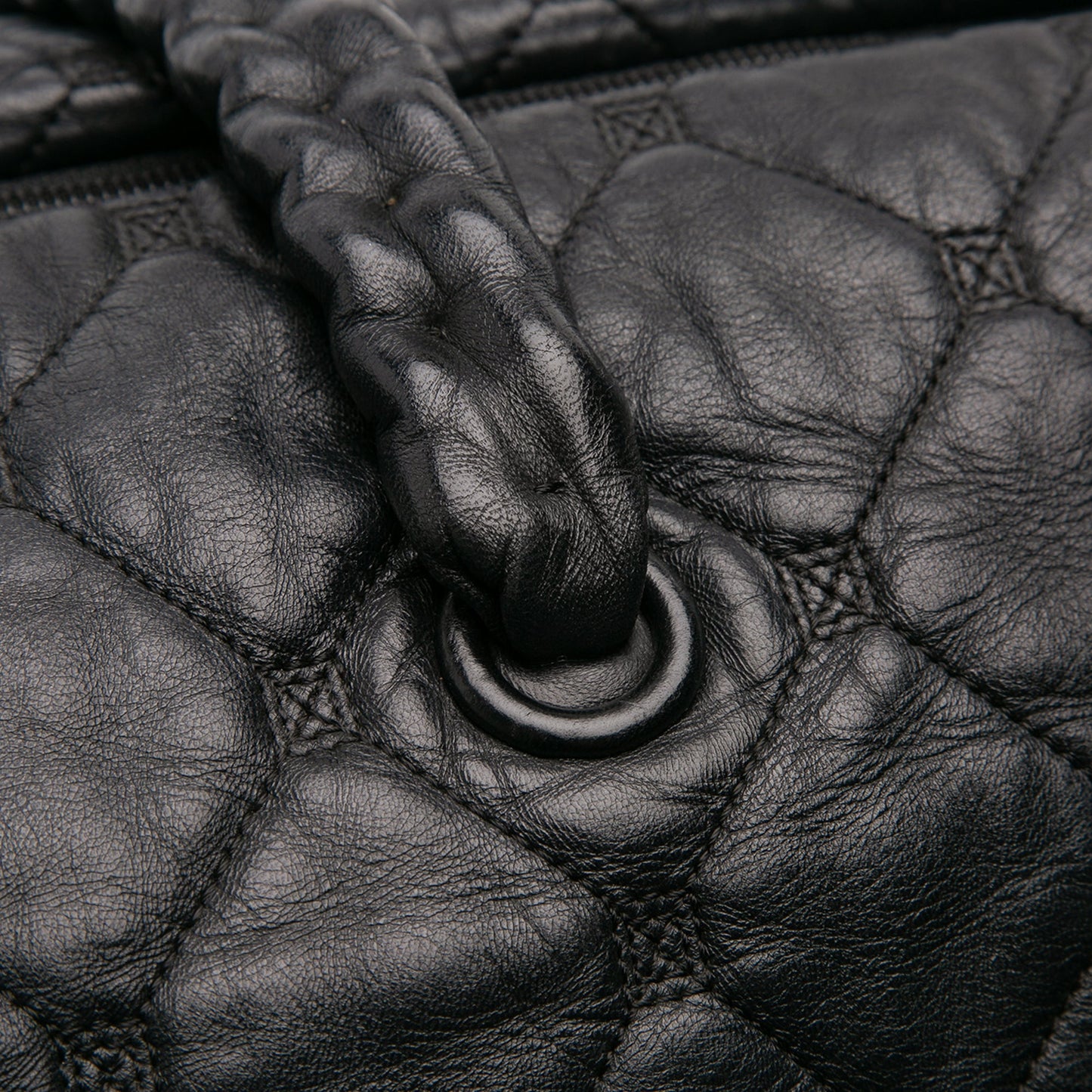 Chanel Quilted Lambskin Hidden Chain Bowler Bag
