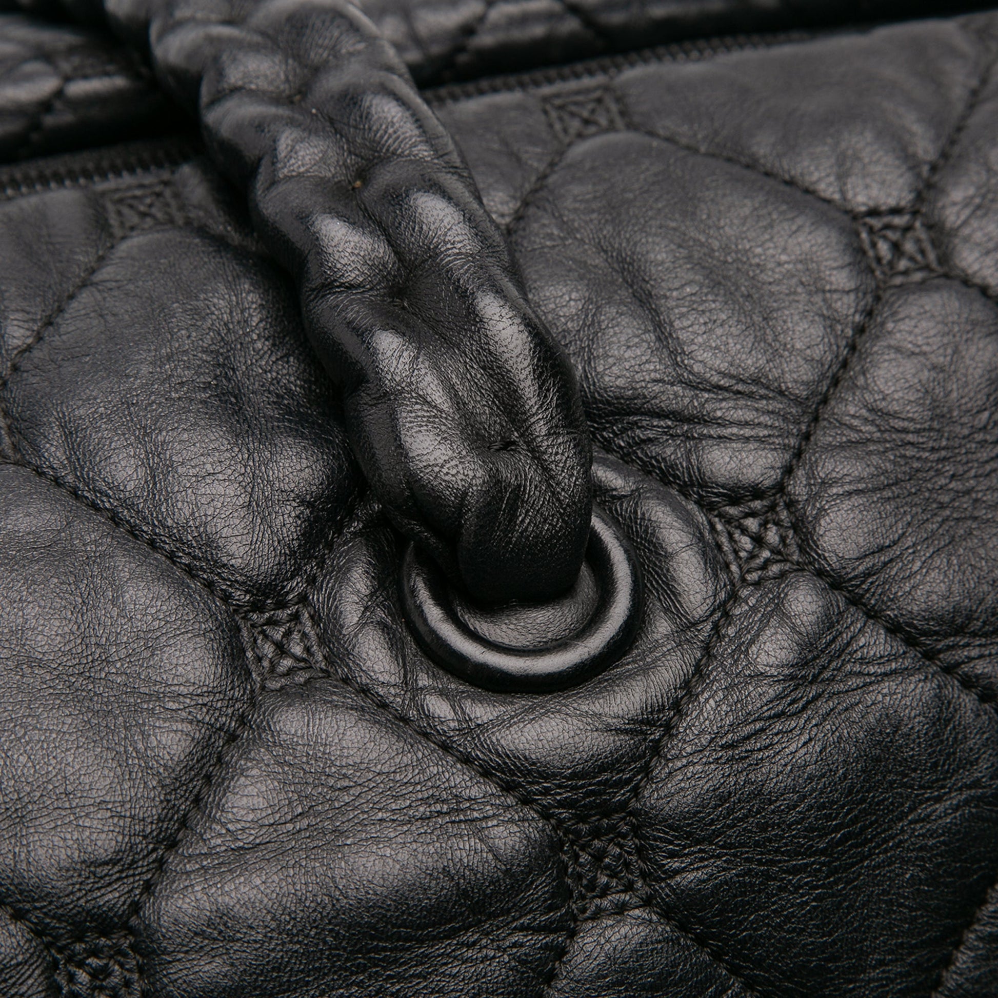 Chanel Quilted Lambskin Hidden Chain Bowler Bag