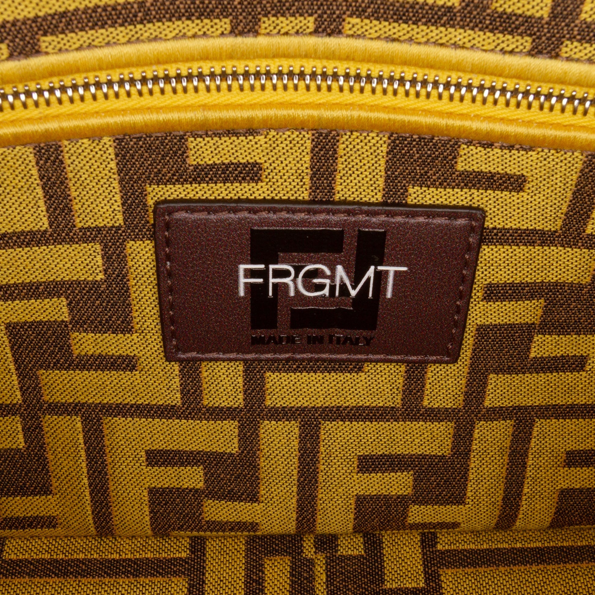 Fendi FRGMT x Zucca Embroidered Canvas Baguette Satchel