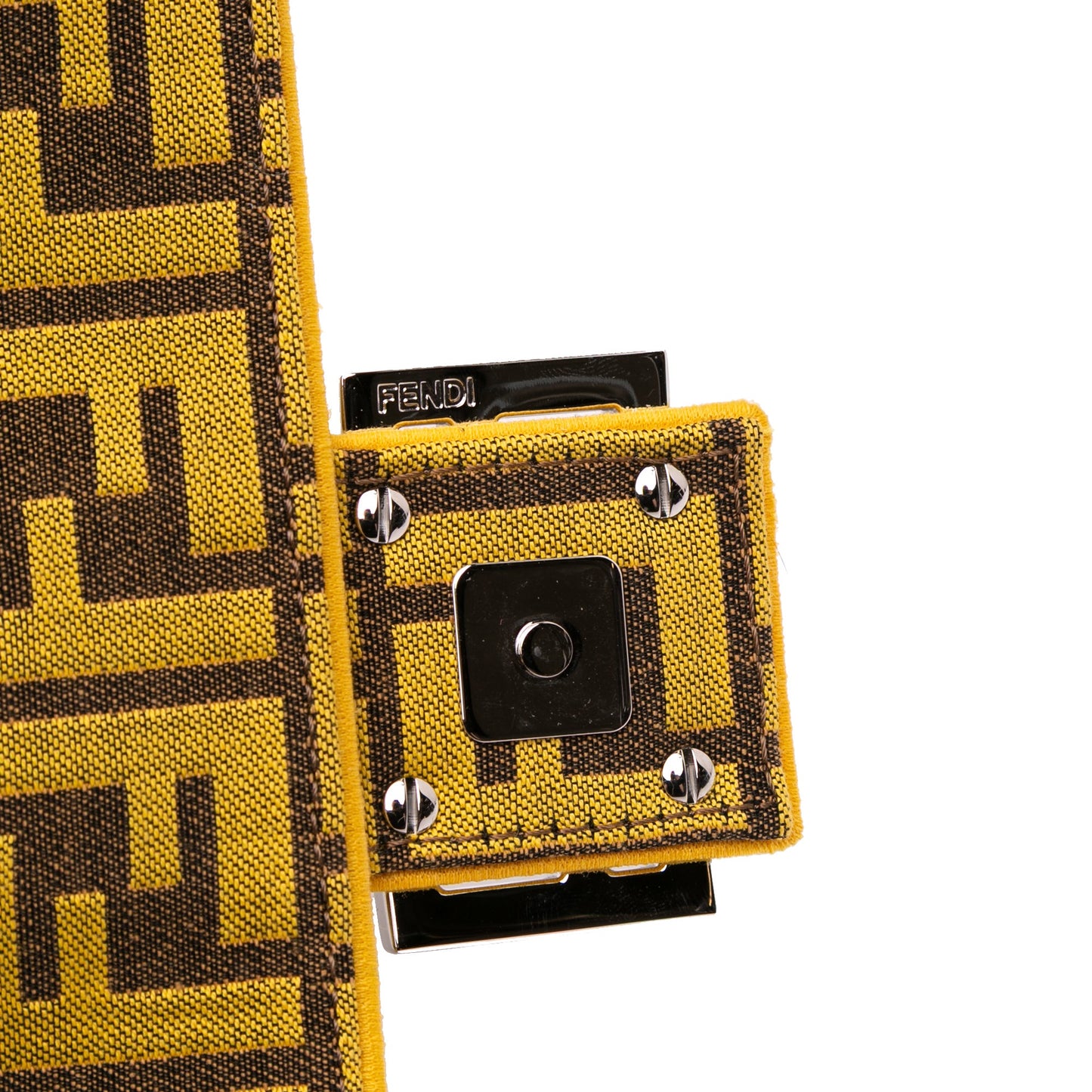 Fendi FRGMT x Zucca Embroidered Canvas Baguette Satchel