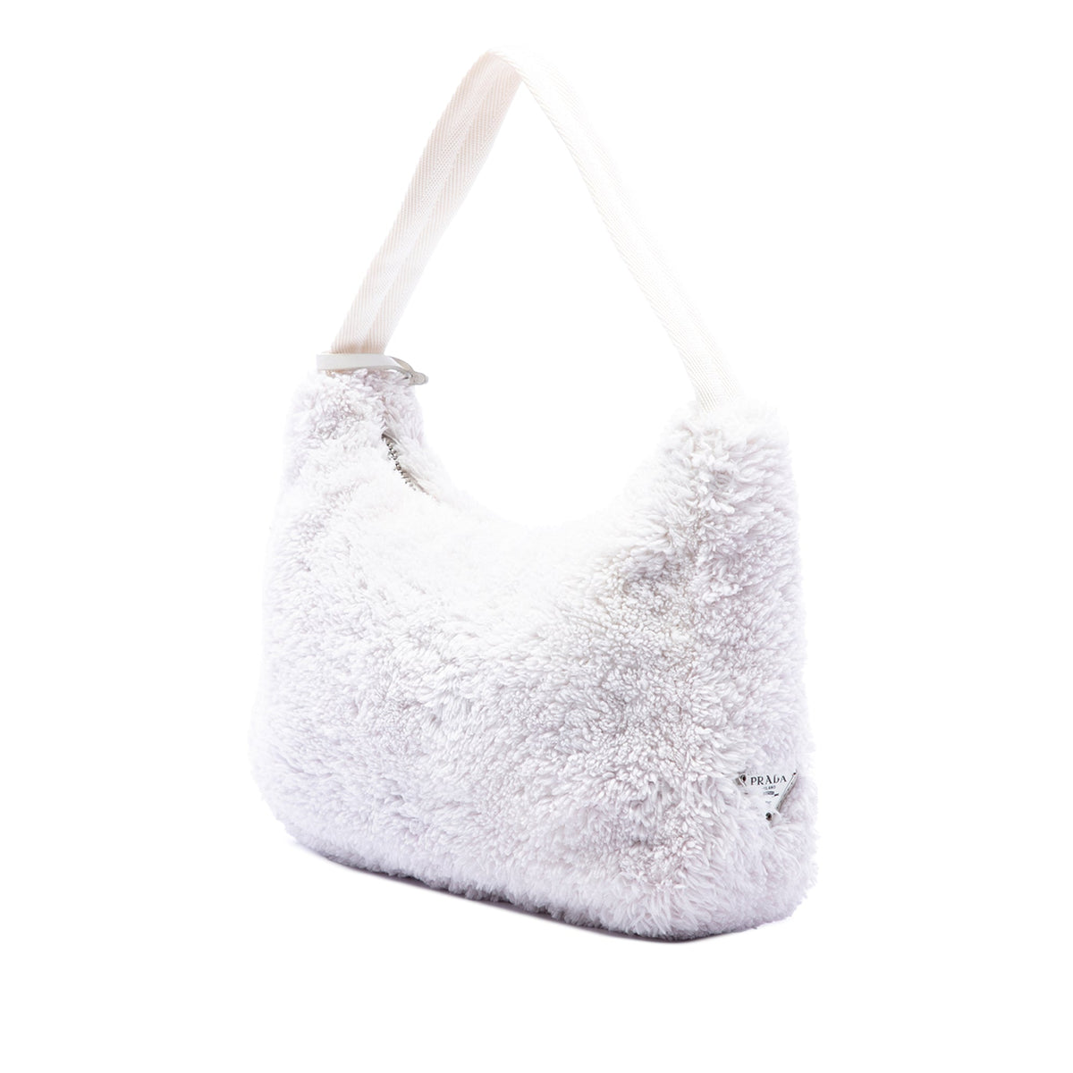 Prada Mini Terry Re Edition 2000 Shoulder Bag — White