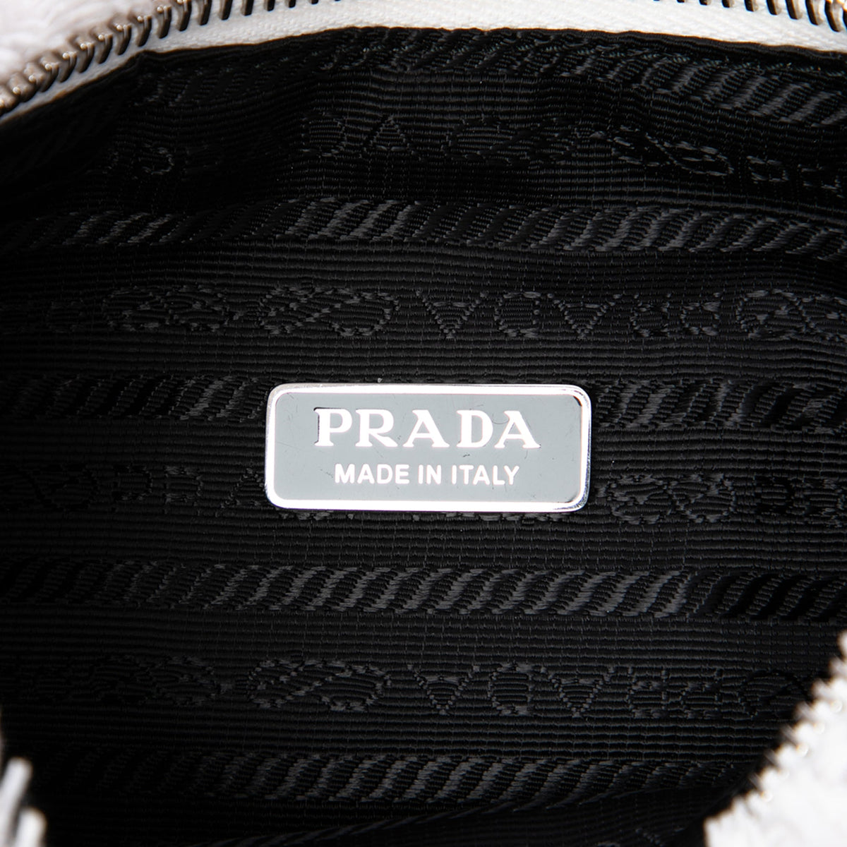 Prada Mini Terry Re Edition 2000 Shoulder Bag — White