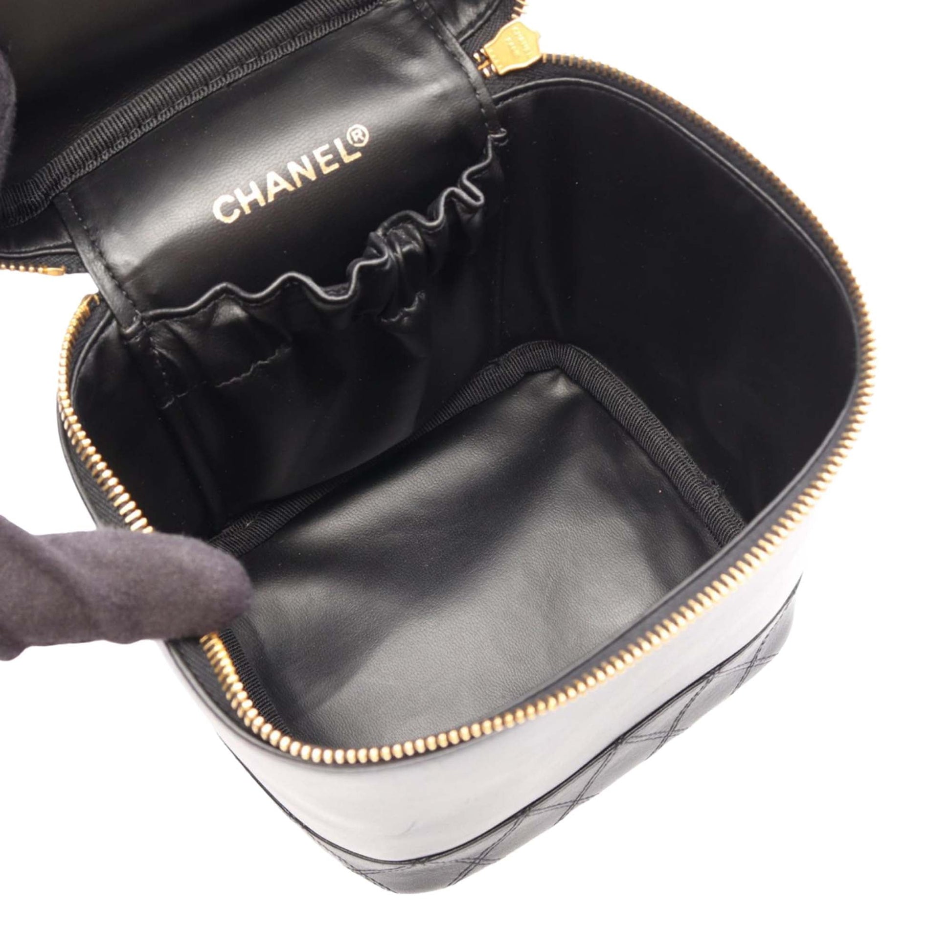 Chanel Matelasse Lambskin Leather Vanity Bag