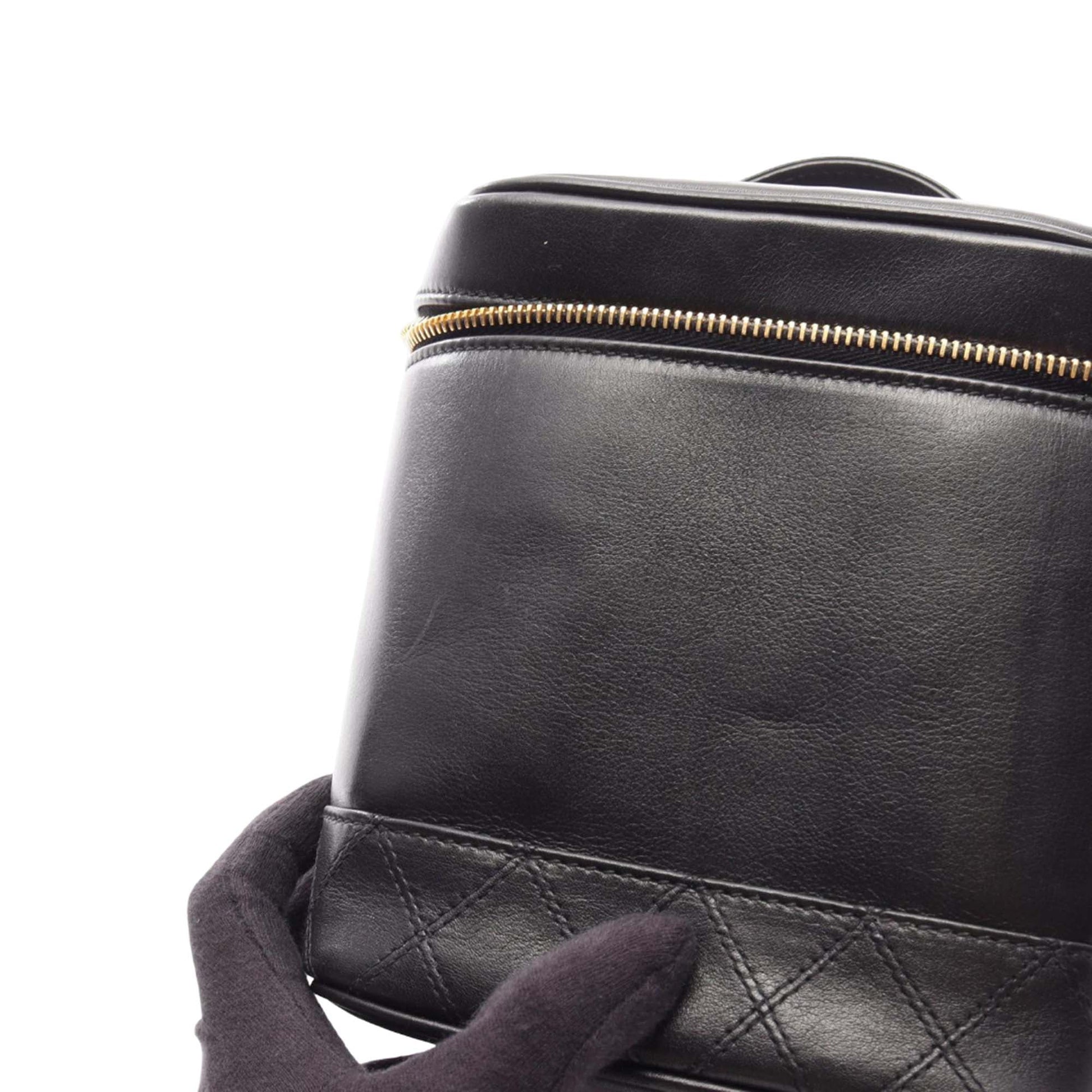 Chanel Matelasse Lambskin Leather Vanity Bag