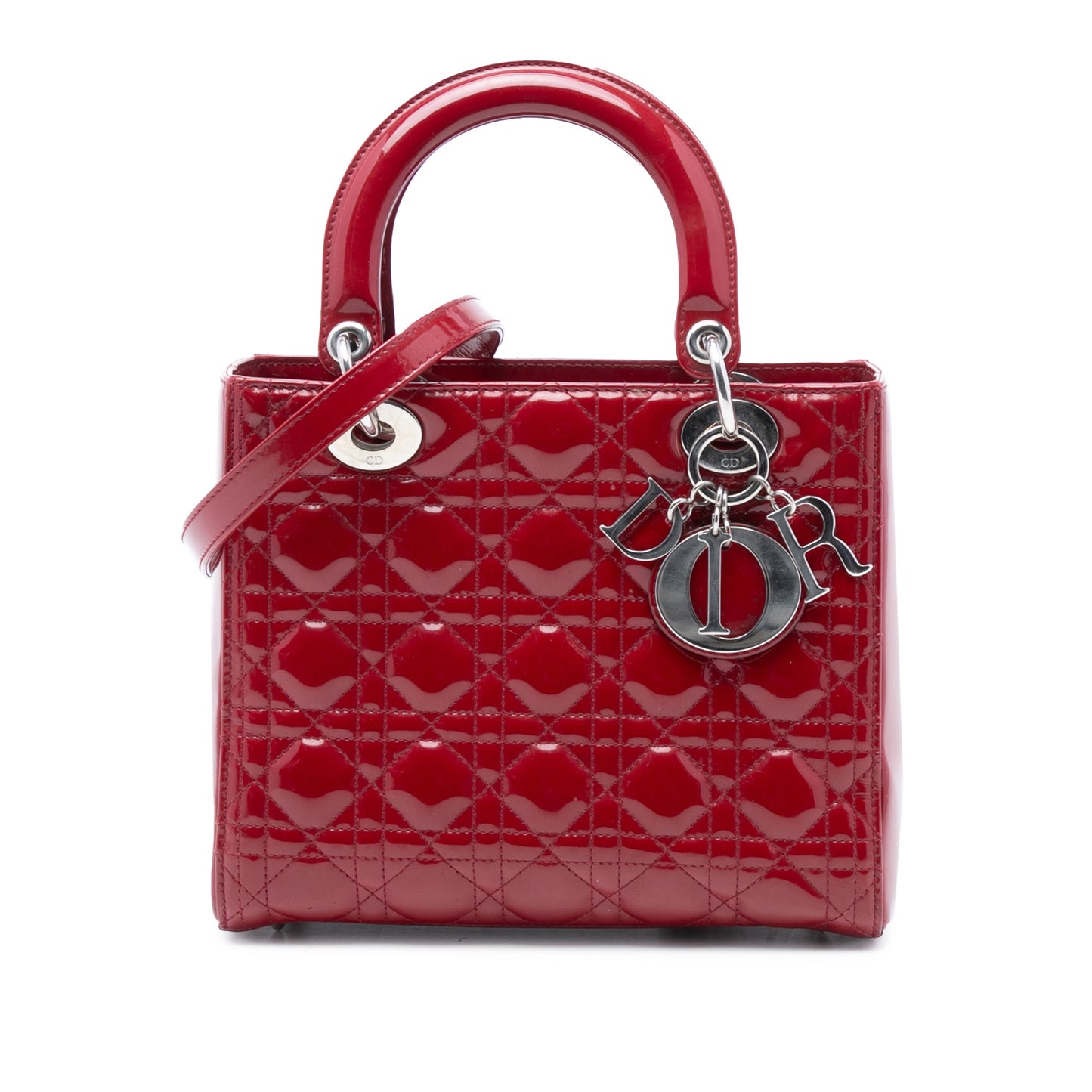 Dior Medium Patent Cannage Lady Dior