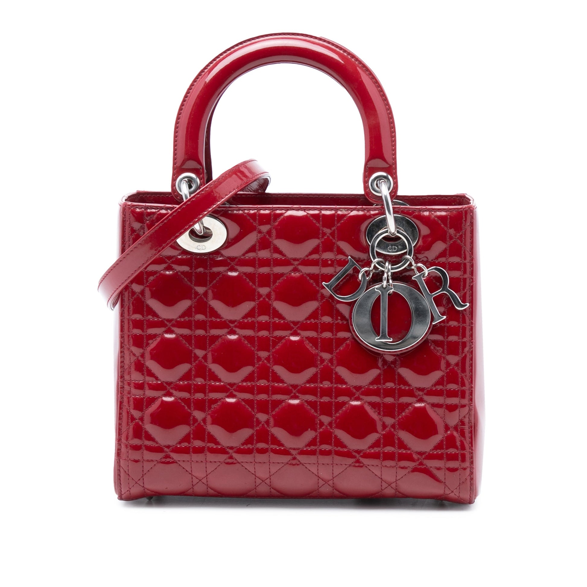 Dior Medium Patent Cannage Lady Dior