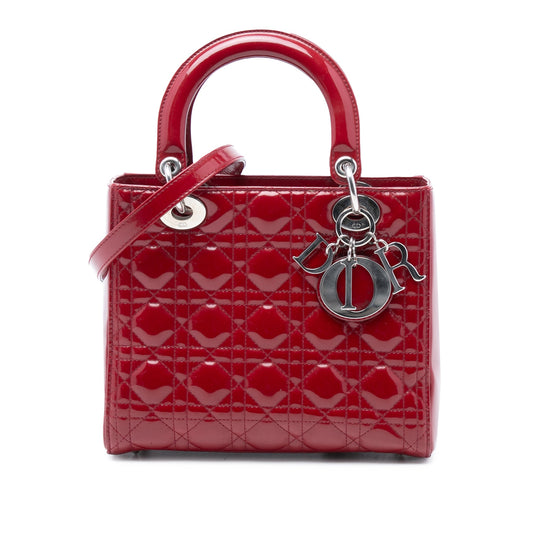 Dior Medium Patent Cannage Lady Dior