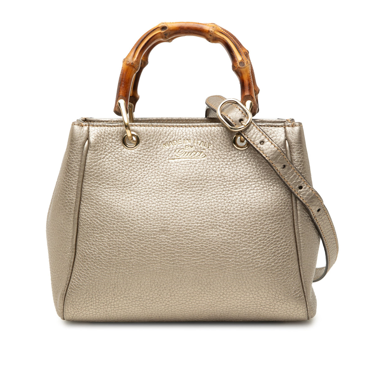 Gucci Mini Calfskin Bamboo Shopper Satchel