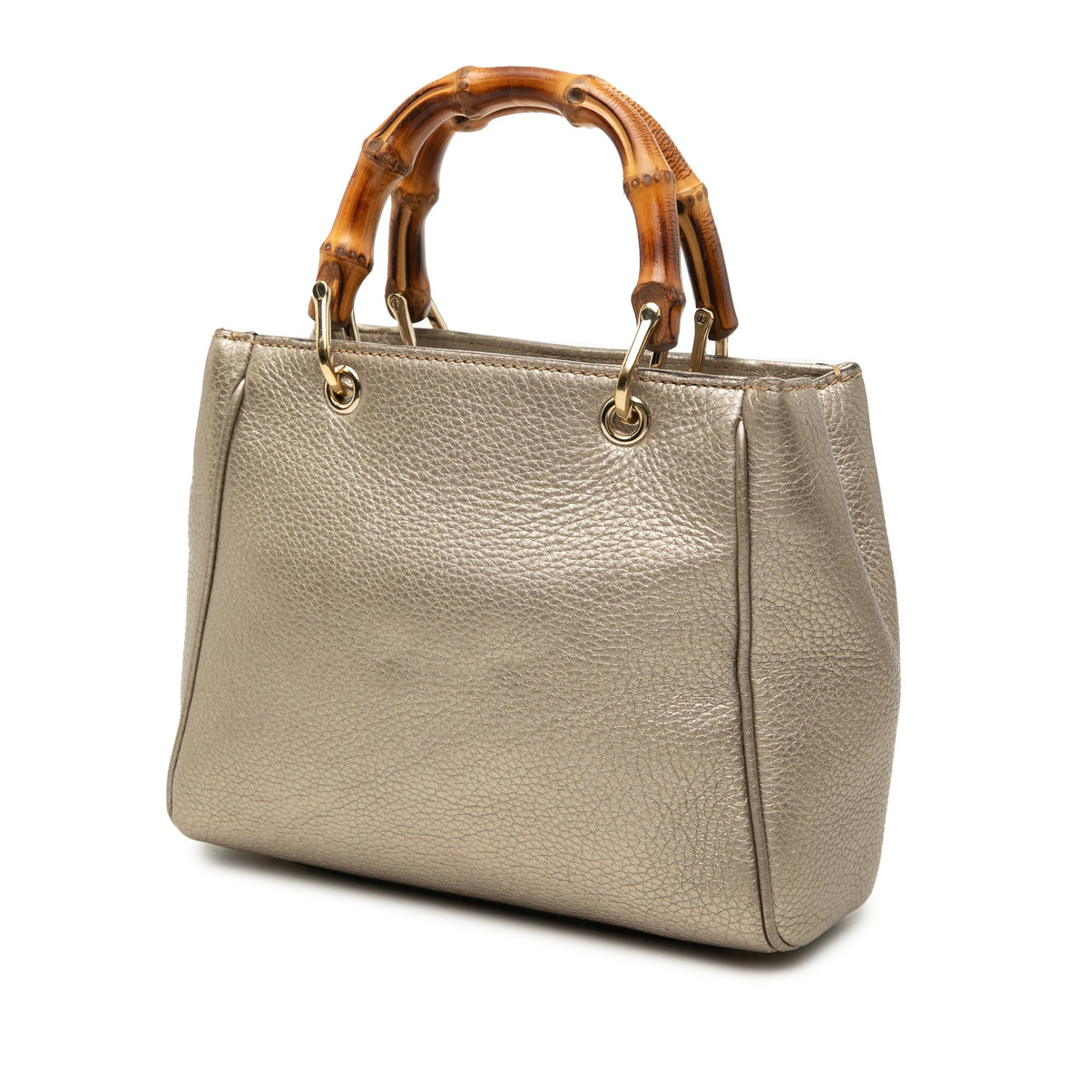 Gucci Mini Calfskin Bamboo Shopper Satchel