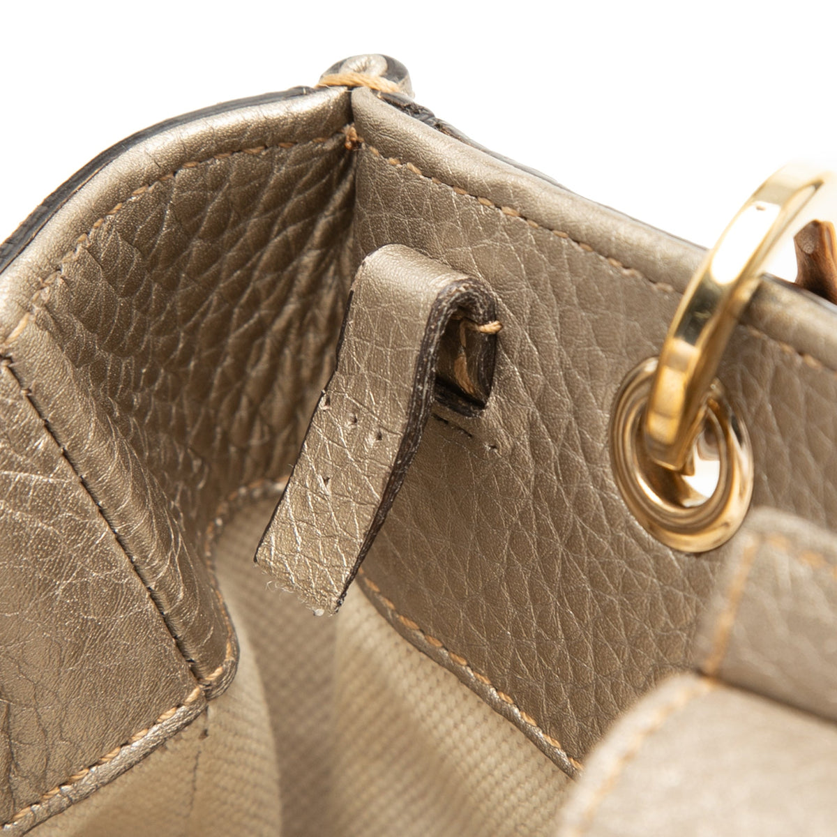 Gucci Mini Calfskin Bamboo Shopper Satchel