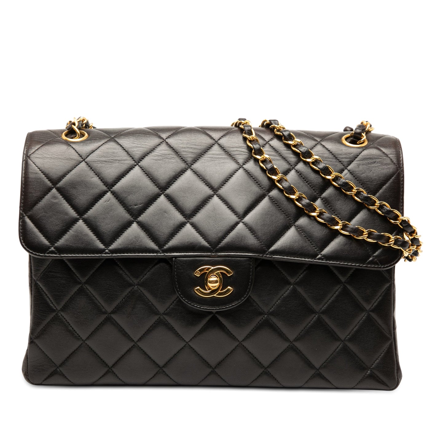 Chanel Jumbo Quilted Lambskin Double Sided Flap