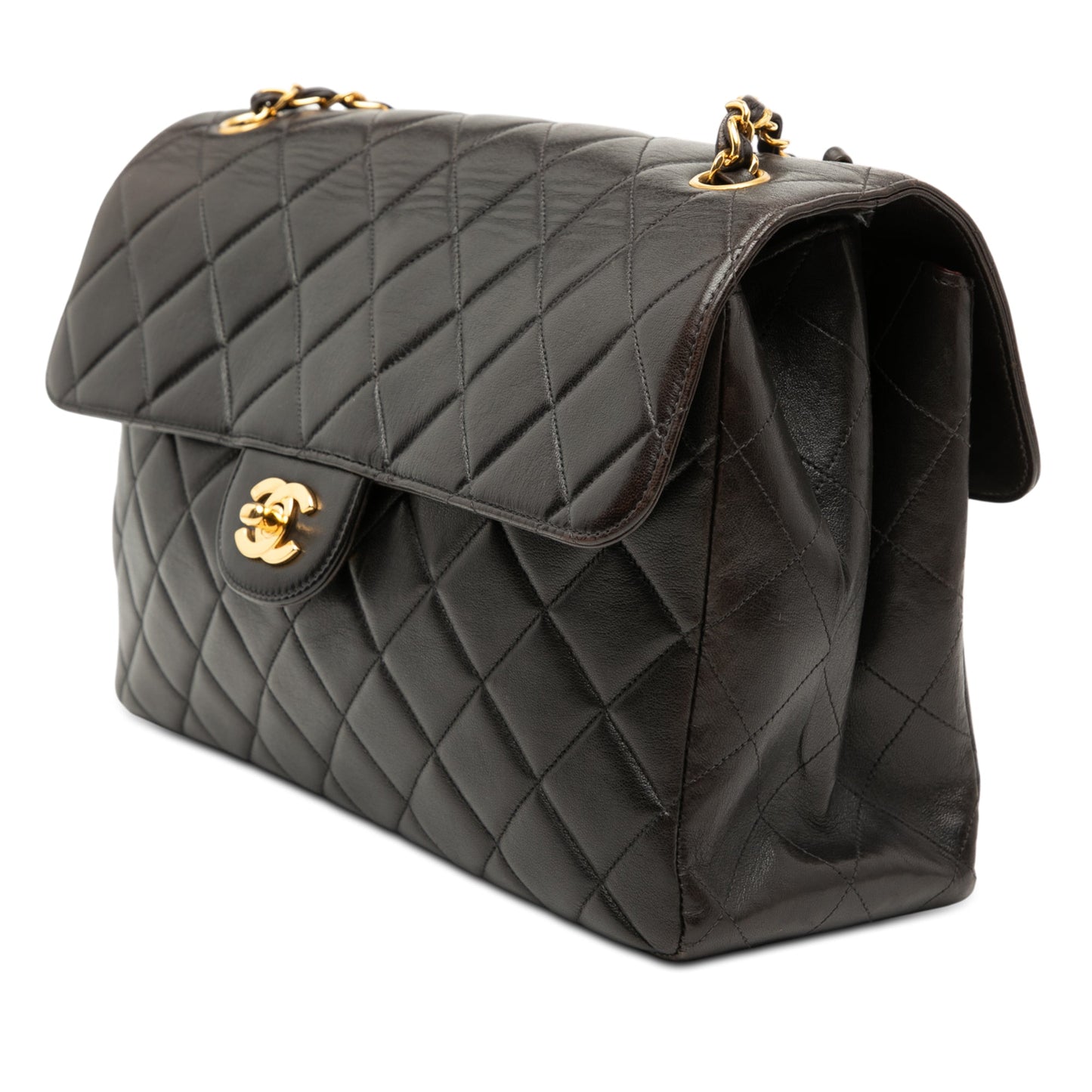 Chanel Jumbo Quilted Lambskin Double Sided Flap
