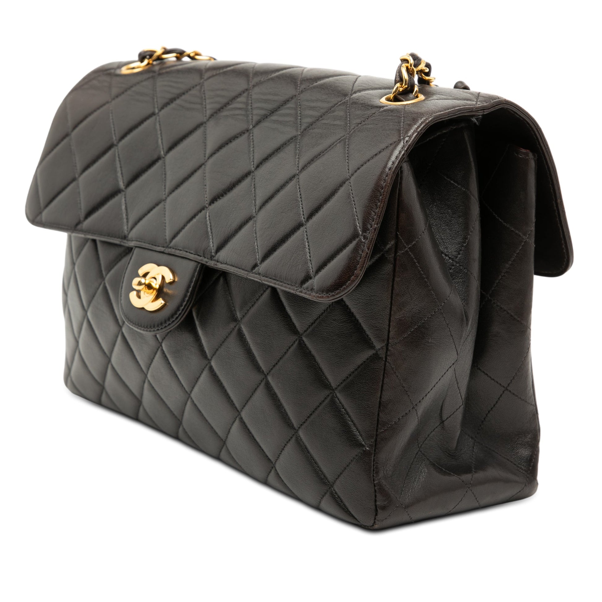 Chanel Jumbo Quilted Lambskin Double Sided Flap