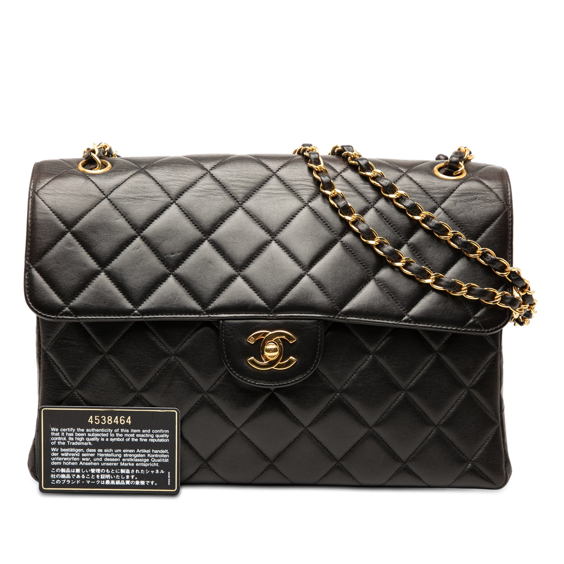 Chanel Jumbo Quilted Lambskin Double Sided Flap