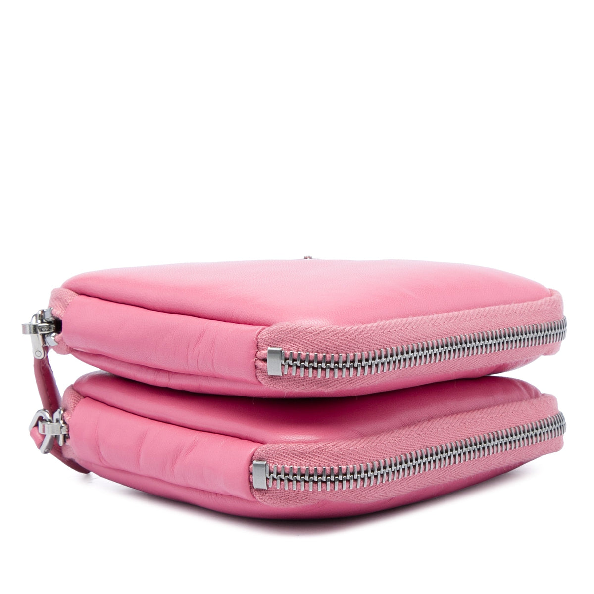 Prada Mini Soft Nappa Triangle Pouch — Pink