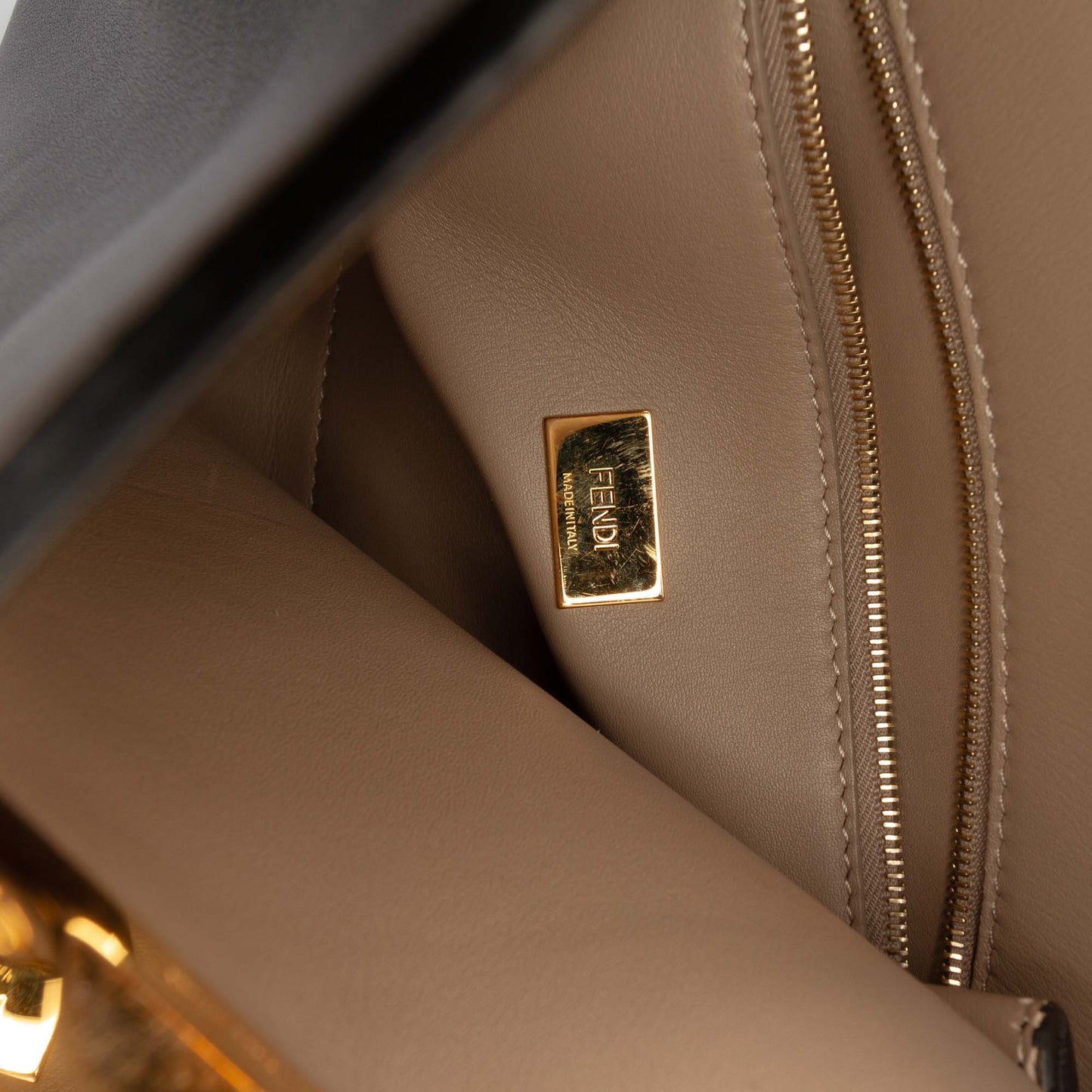 Fendi Medium Leather Peekaboo Iconic Essentially Satchel