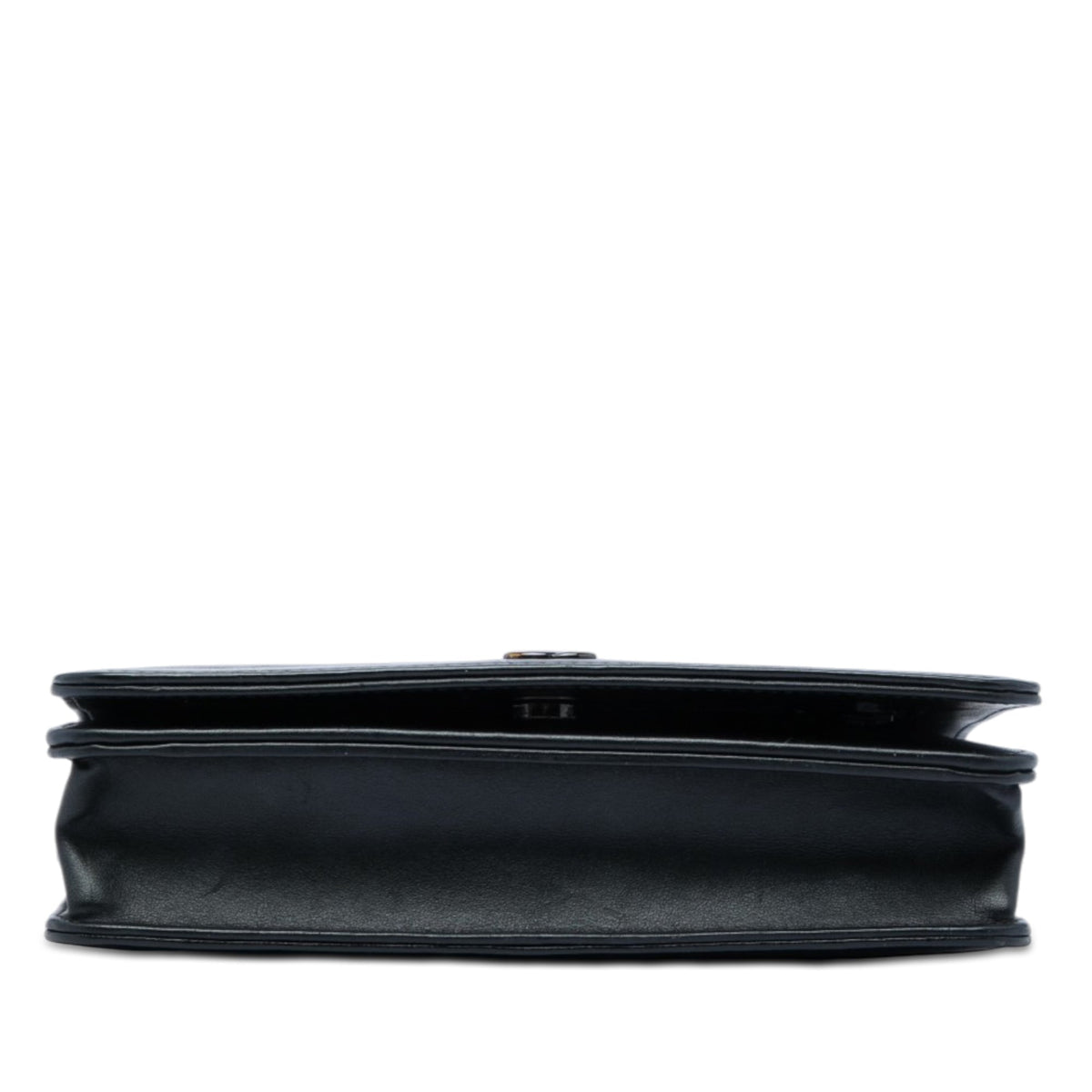 Chanel Quilted Aged Calfskin So Black Gabrielle Wallet On Chain