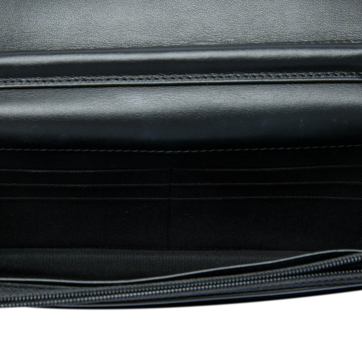 Chanel Quilted Aged Calfskin So Black Gabrielle Wallet On Chain