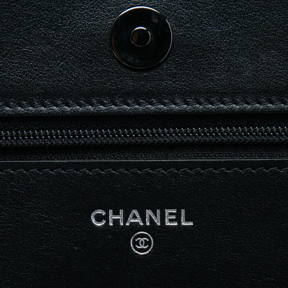 Chanel Quilted Aged Calfskin So Black Gabrielle Wallet On Chain