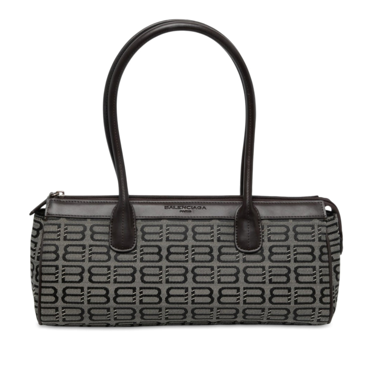 Balenciaga BB Monogram Shoulder Bag — Gray