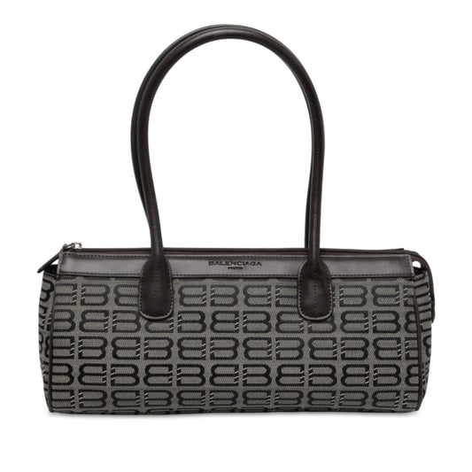 Balenciaga BB Monogram Shoulder Bag — Gray